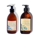 Set zum Vorteilspreis: Duo Flüssigseife & Hand- und Körpercreme Pinie & Olivenholz im Glasgefäß