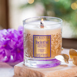 Duftkerze Holzdocht - Wilde Hyazinthe - 280g mit Windlichteffekt