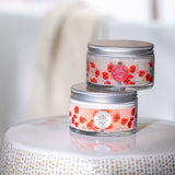 Set zum Vorteilspreis Samtige Körpercreme + Körperpeeling Granité Schöne Mohnblume