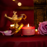 Duftkerze 90g mit Deckel Edelrose