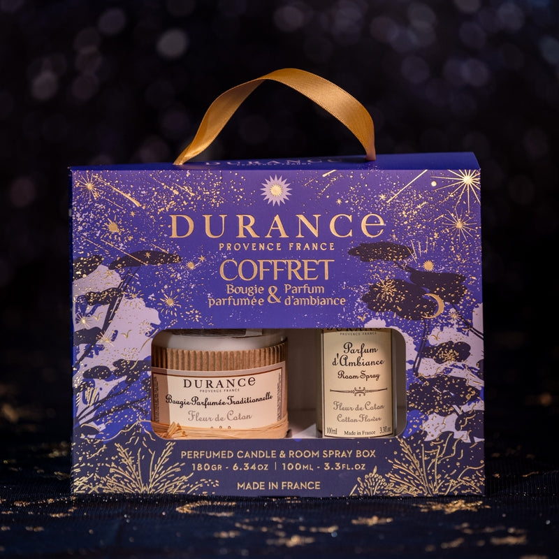 Geschenkbox, Noel 2025 Duftkerze 180g & Spray 100ml Baumwollblüte