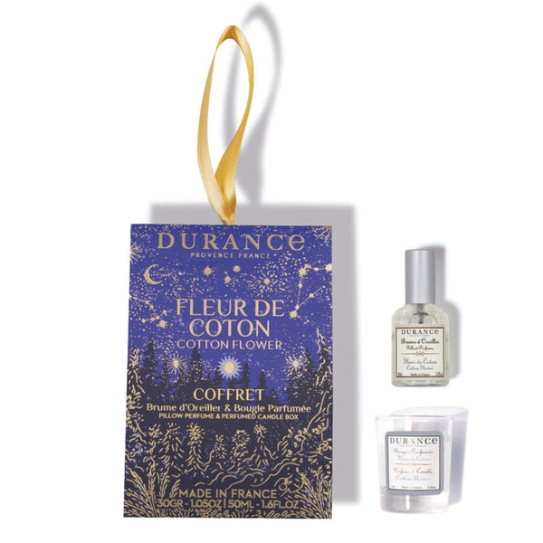 Geschenkset Noel Kopfkissenspray & Mini-Duftkerze 2025 Baumwollblüte