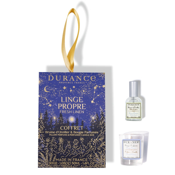 Geschenkset Noel Kopfkissenspray & Mini-Duftkerze 2025 Frische Wäsche