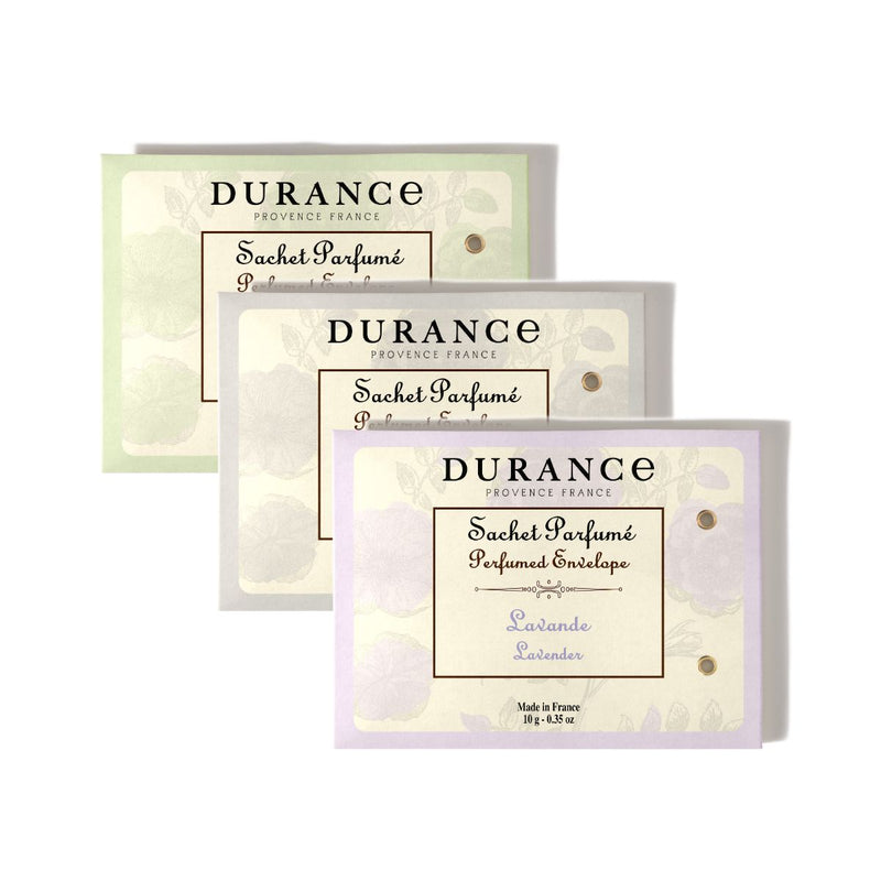 Trio-Set Duftsachet Frische Wäsche, Baumwollblüte, Lavendel – Durance