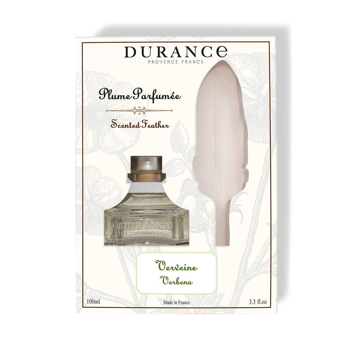 Durance Diffuser Diffuser Beduftete Feder Zitronenverbene 100 ml – Durance