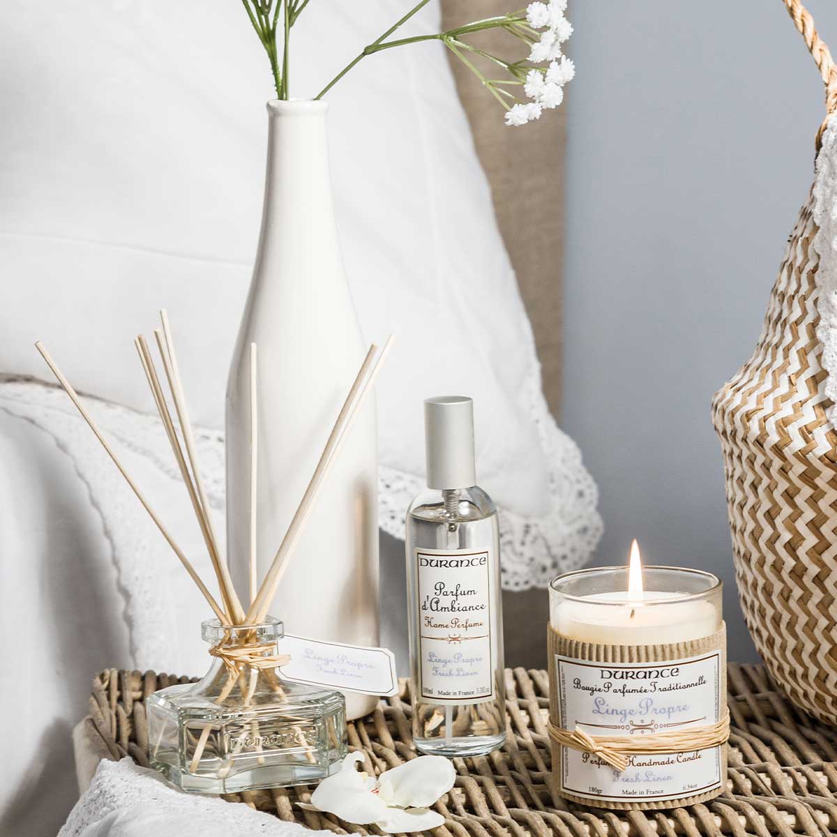 Durance Diffuser Raumduft-Diffuser Frische Wäsche 100 ml – Durance