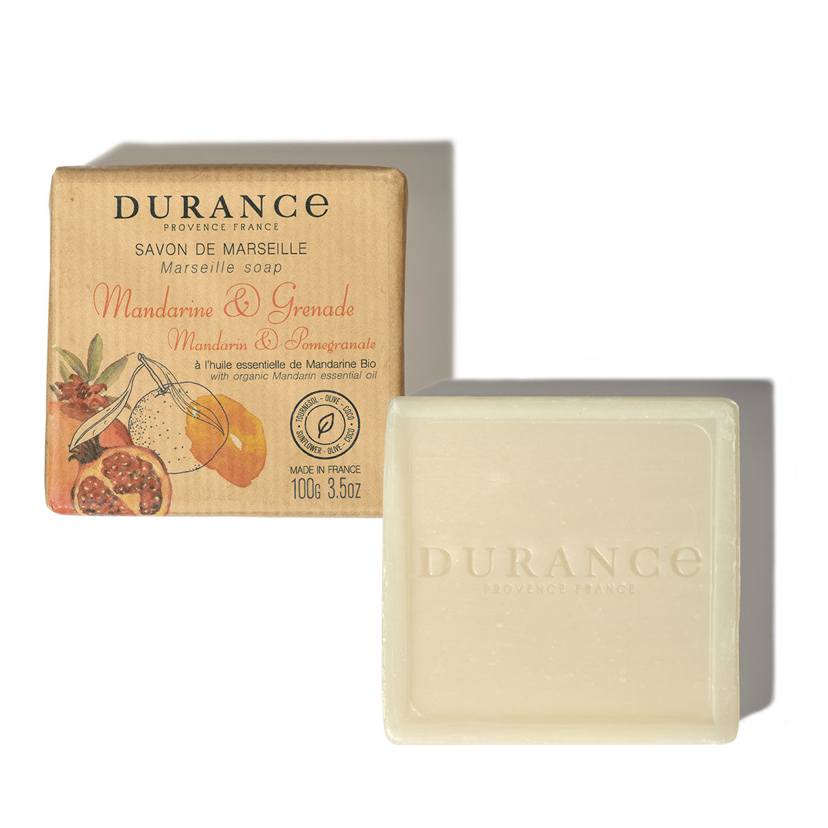 Durance Beduftete Seife „Baumwolle-Moschus“ – 125 G, Natürliche Duftseife Aus Der Provence, Für Hände Und Körper